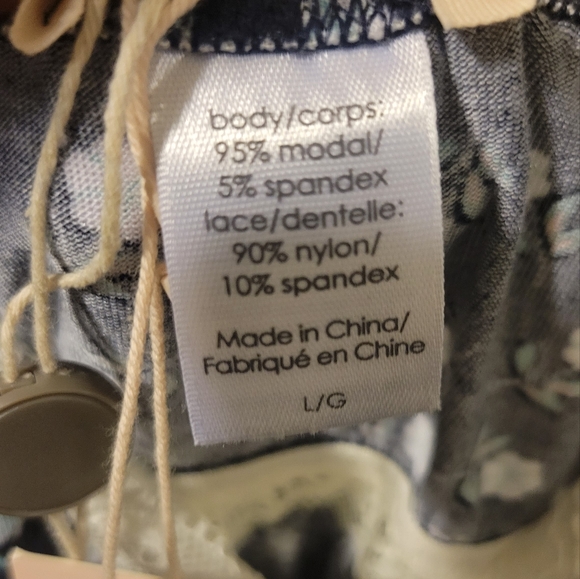 NWT! Eberjey Modal Fleur Floral Classic Cami Pajama Top Size Large - Picture 10 of 10